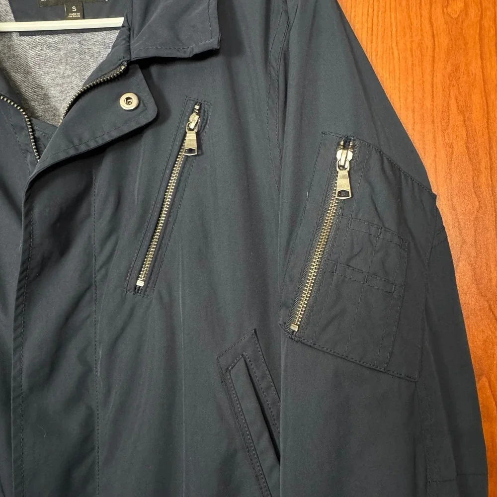 Banana Republic Modern Flight Bomber Jacket Lined Heritage Navy Mens‎ S Nautical